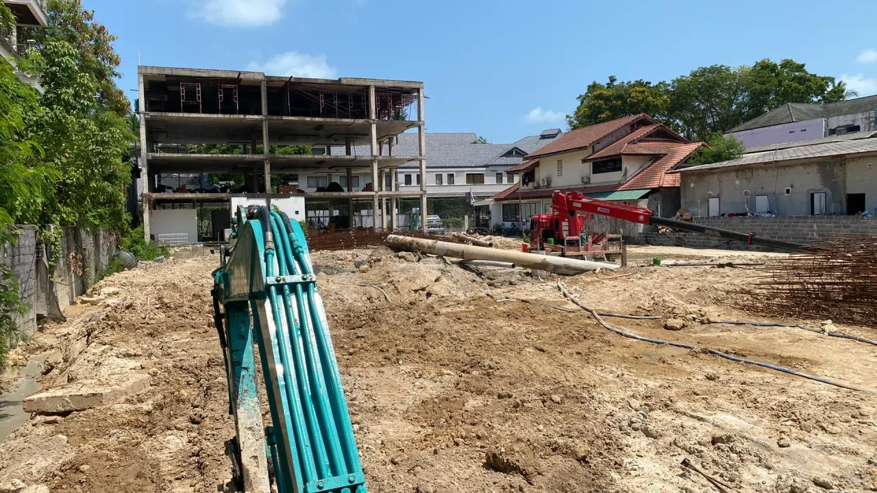 Construction groundwork support for a residential build in Chaweng