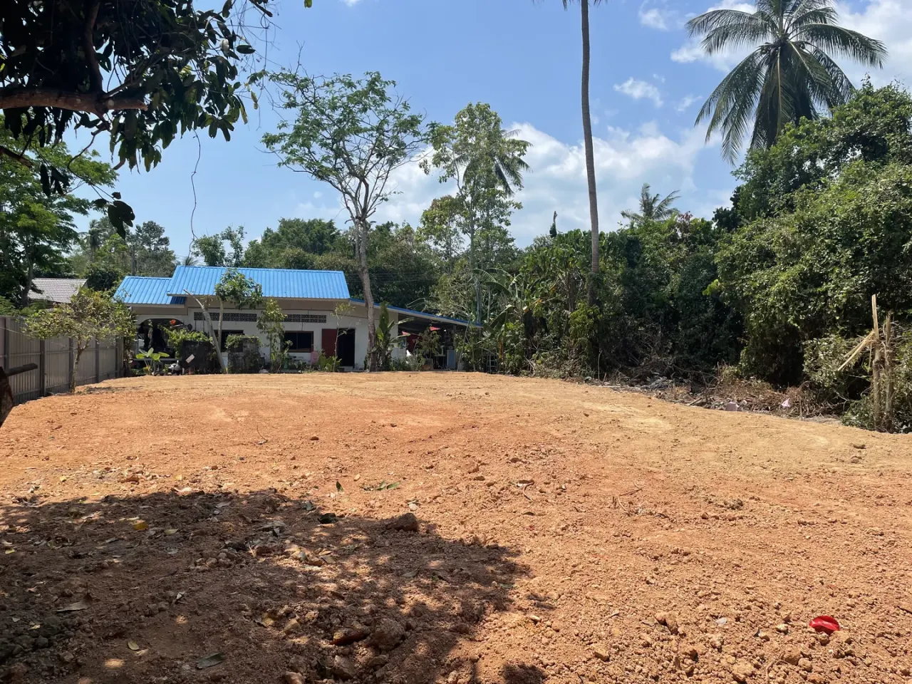 Plot cleared, filled and leveled - ready for the next construction phase