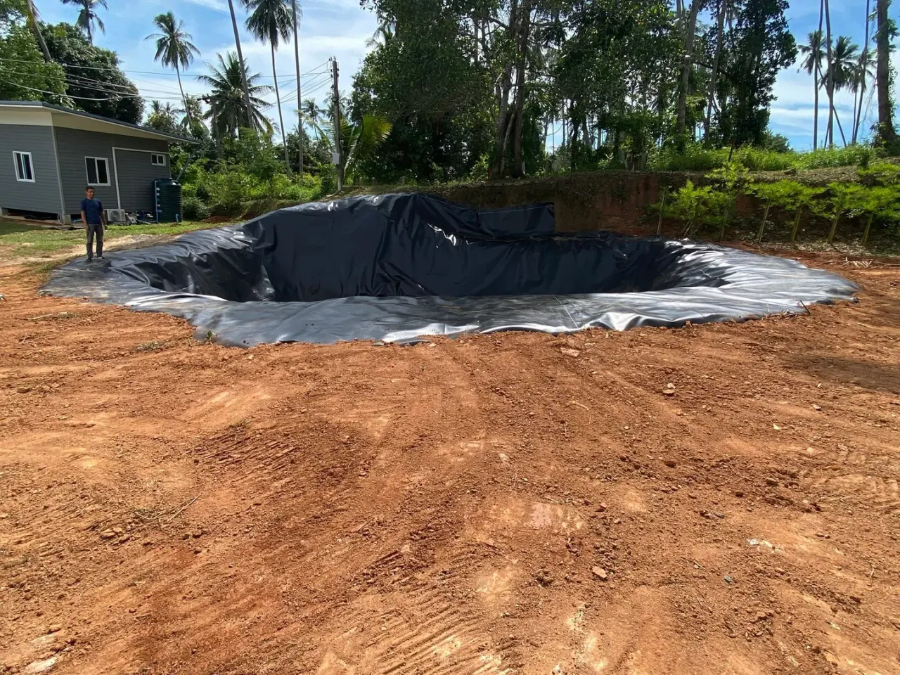 Completed pool pit excavated to specified dimensions