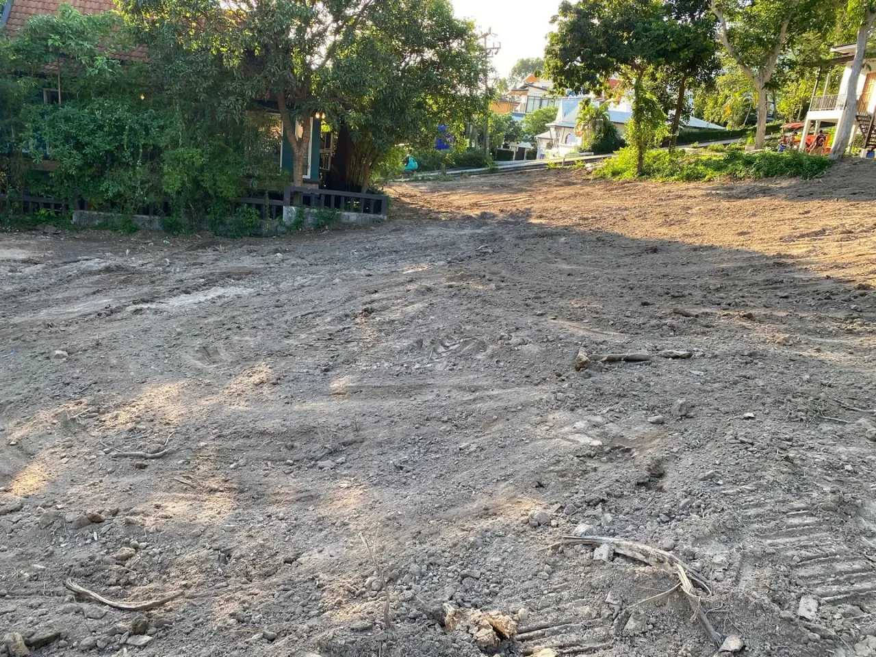 Plot cleared and leveled after day one