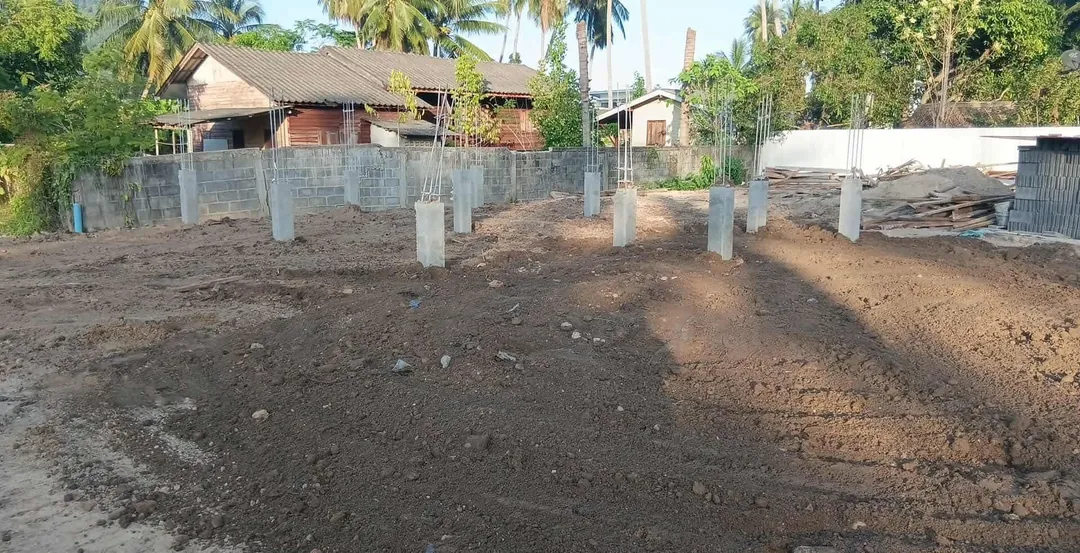 Construction site preparation on Koh Samui